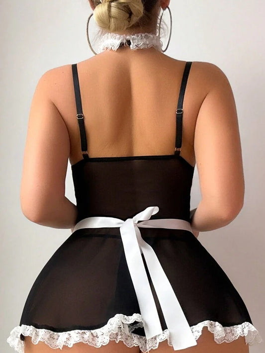 Ensemble soubrette sexy 6 pièces